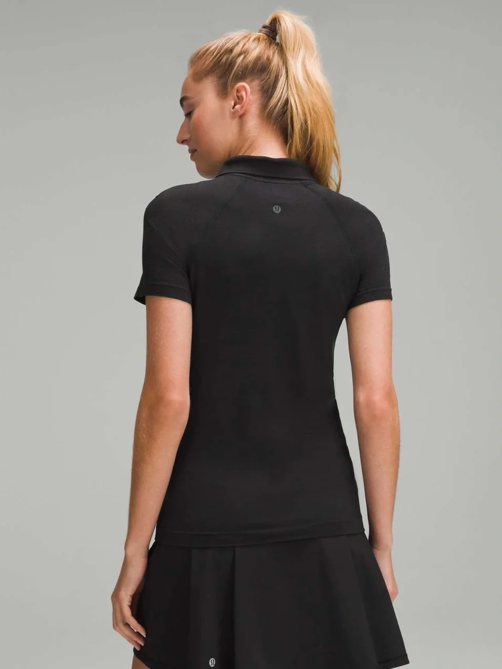 Lululemon Swiftly Tech Short-Sleeve Polo Shirt size 6 Black